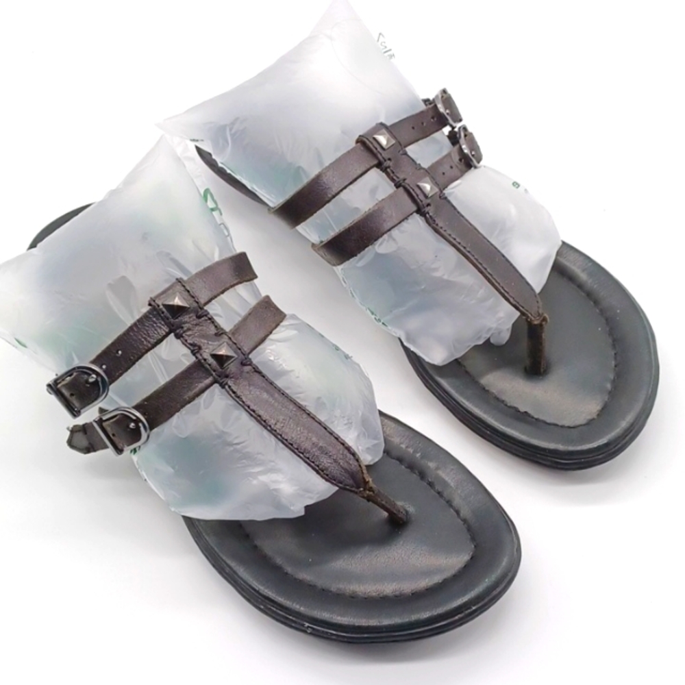 Ariat Double Strap Leather Slide Sandals Size 8.5B Black
